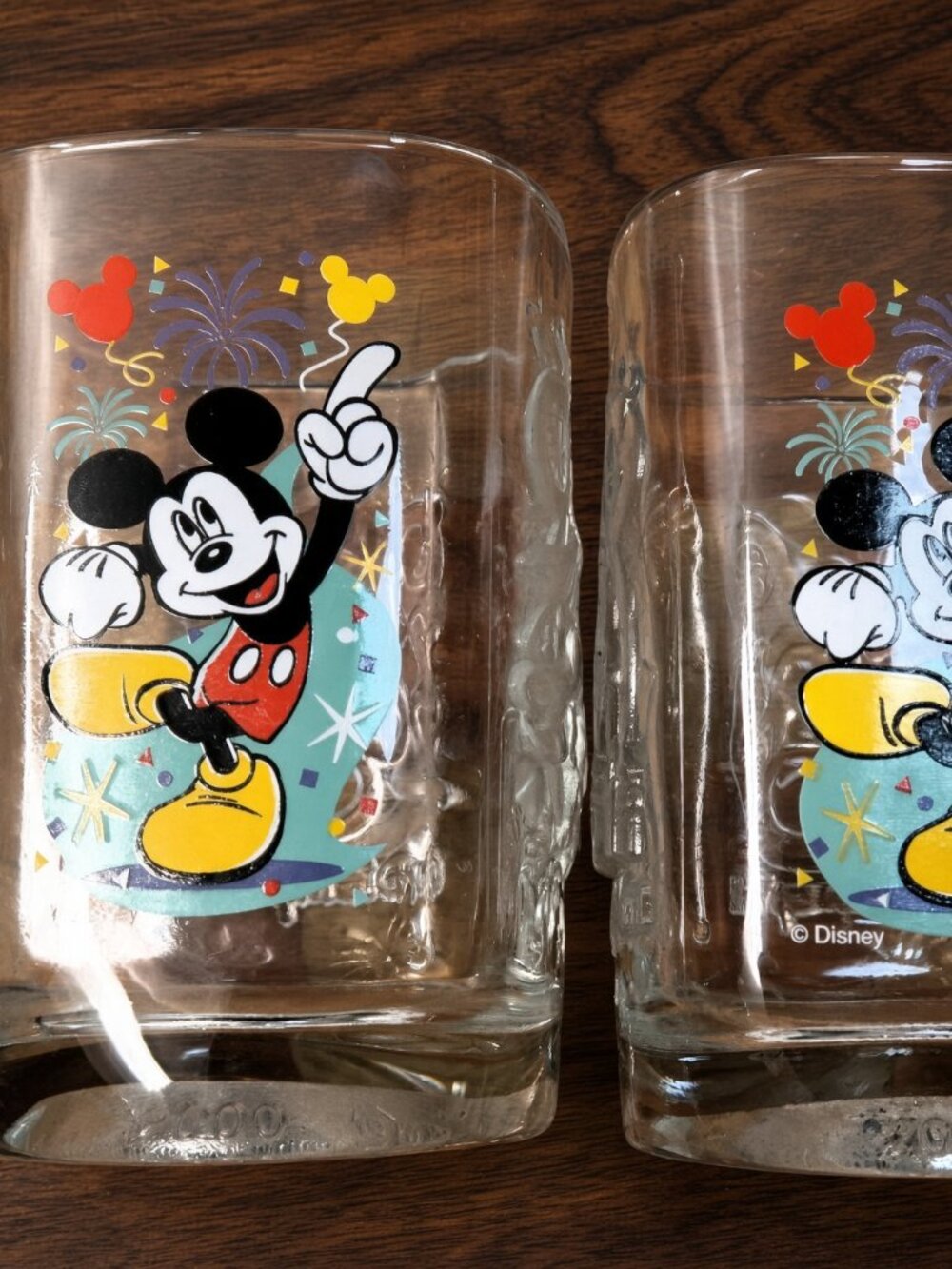 "Nostalgia in a Noughties Glass" 2000 McDonalds Disney Mickey Glass Cup Set Y2K